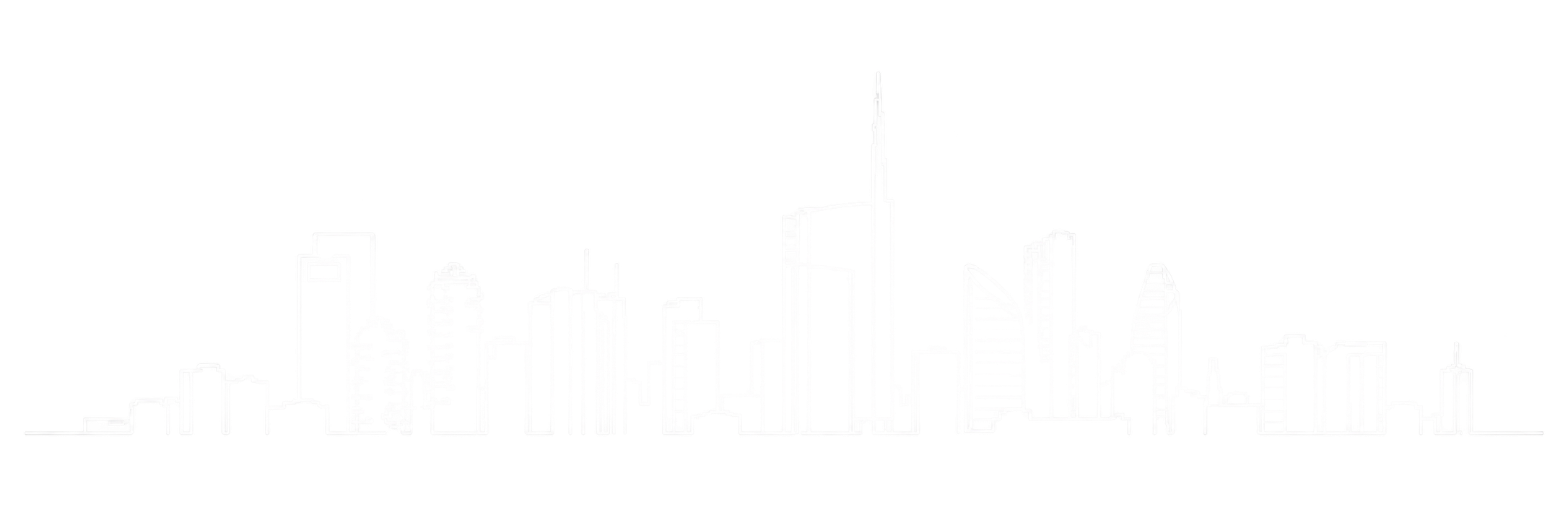 Skyline di Milano, disegno a linee.